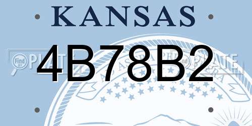 4B78B2 Kansas License Plate