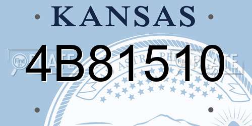 4B81510 Kansas License Plate