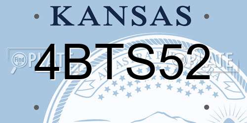 4BTS52 Kansas License Plate