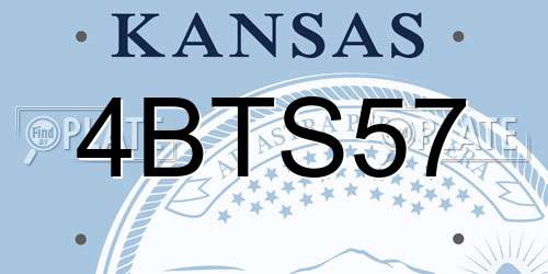 4BTS57 Kansas License Plate