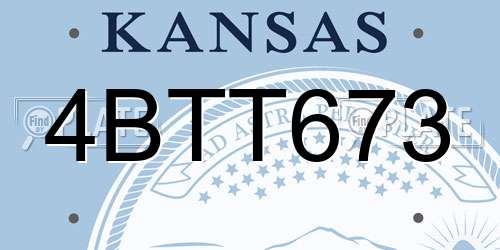 4BTT673 Kansas License Plate