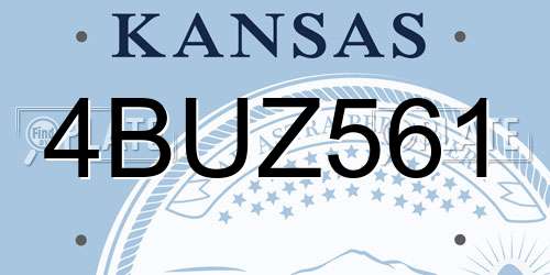 4BUZ561 Kansas License Plate