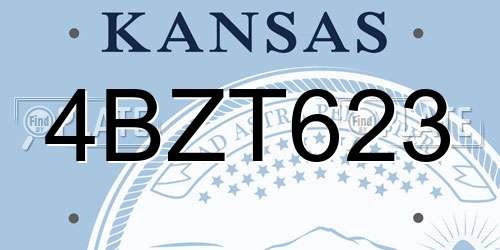 4BZT623 Kansas License Plate