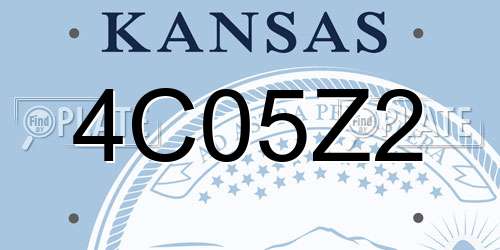 4C05Z2 Kansas License Plate