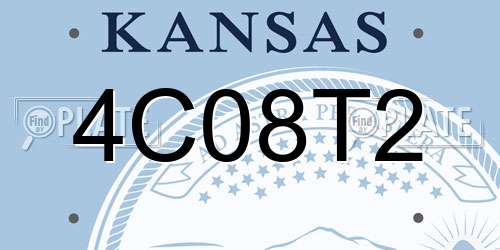 4C08T2 Kansas License Plate