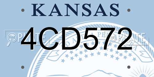 4CD572 Kansas License Plate