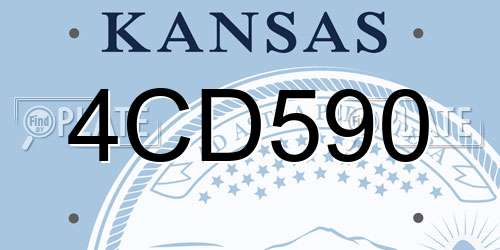4CD590 Kansas License Plate