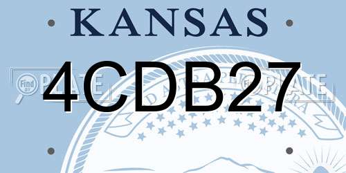 4CDB27 Kansas License Plate