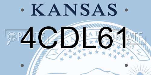 4CDL61 Kansas License Plate