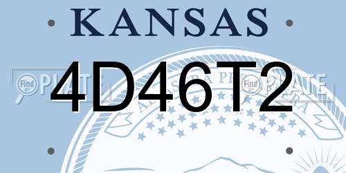 4D46T2 Kansas License Plate