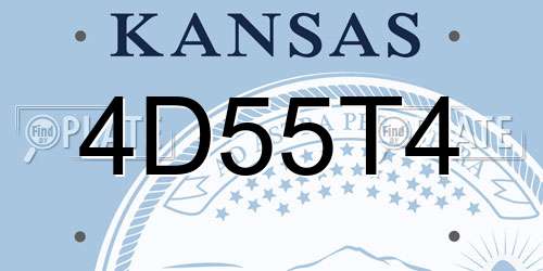 4D55T4 Kansas License Plate