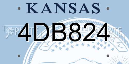 4DB824 Kansas License Plate
