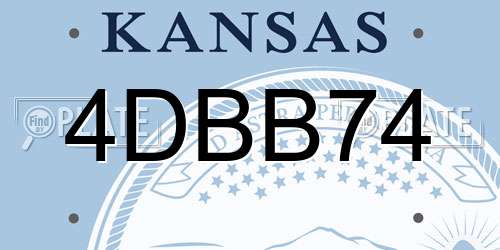4DBB74 Kansas License Plate