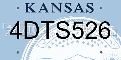 4DTS526 Kansas License Plate
