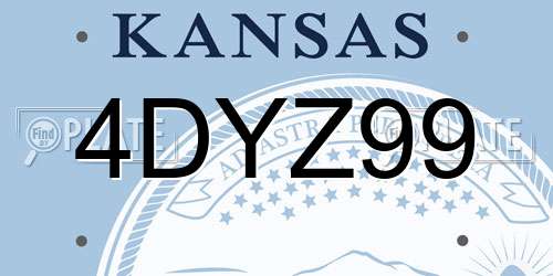 4DYZ99 Kansas License Plate