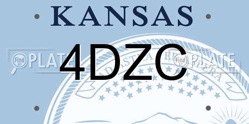 4DZC Kansas License Plate