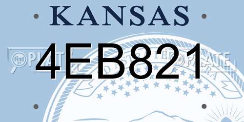 4EB821 Kansas License Plate