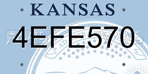 4EFE570 Kansas License Plate