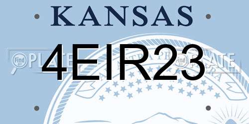 4EIR23 Kansas License Plate