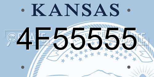 4F55555 Kansas License Plate