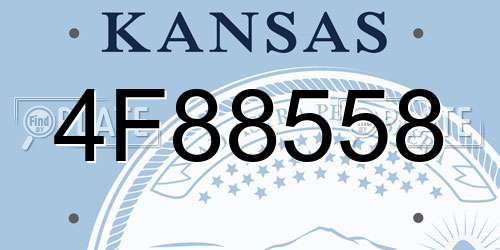 4F88558 Kansas License Plate