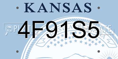 4F91S5 Kansas License Plate