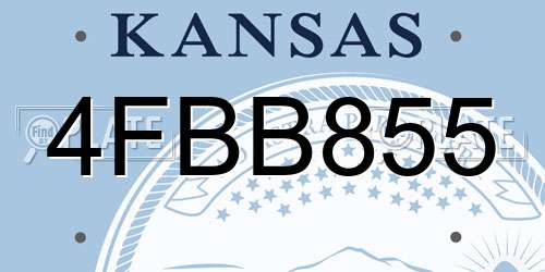 4FBB855 Kansas License Plate