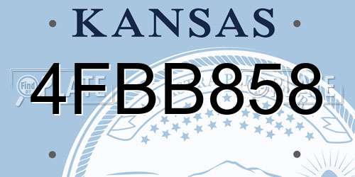 4FBB858 Kansas License Plate