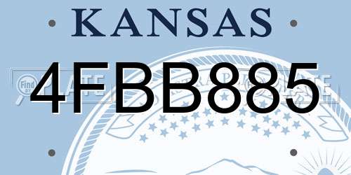 4FBB885 Kansas License Plate