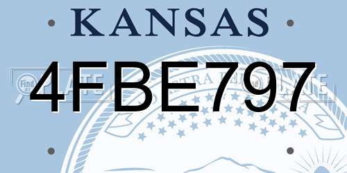 4FBE797 Kansas License Plate