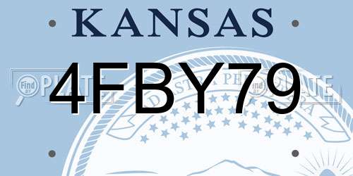 4FBY79 Kansas License Plate