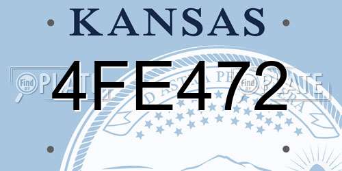 4FE472 Kansas License Plate