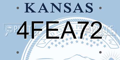 4FEA72 Kansas License Plate