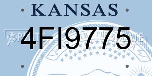 4FI9775 Kansas License Plate