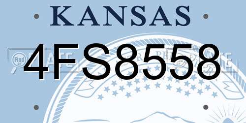 4FS8558 Kansas License Plate