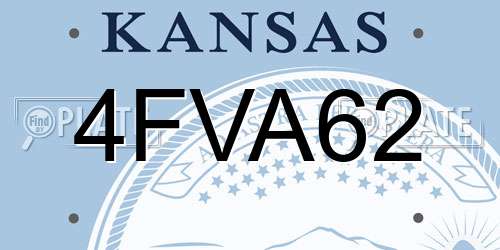 4FVA62 Kansas License Plate