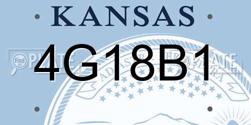 4G18B1 Kansas License Plate
