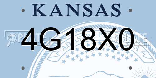 4G18X0 Kansas License Plate