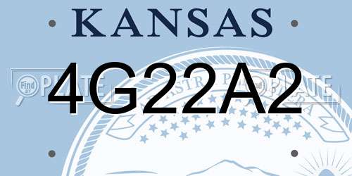 4G22A2 Kansas License Plate