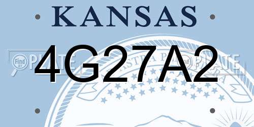 4G27A2 Kansas License Plate