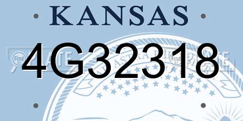 4G32318 Kansas License Plate