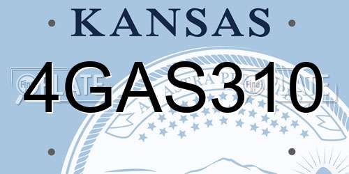 4GAS310 Kansas License Plate