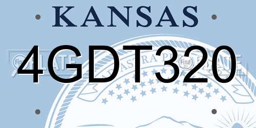 4GDT320 Kansas License Plate