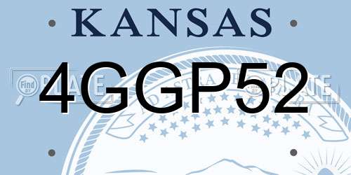 4GGP52 Kansas License Plate