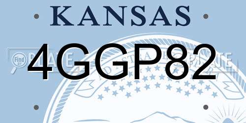 4GGP82 Kansas License Plate