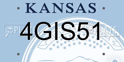 4GIS51 Kansas License Plate