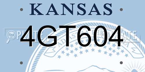4GT604 Kansas License Plate