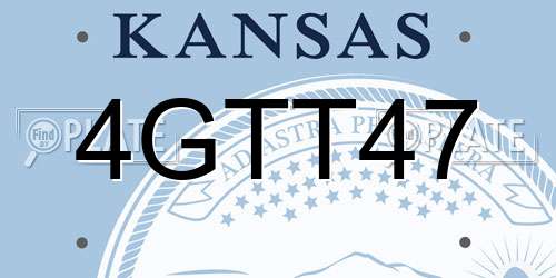 4GTT47 Kansas License Plate
