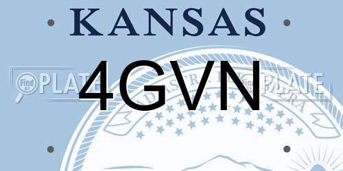 4GVN Kansas License Plate