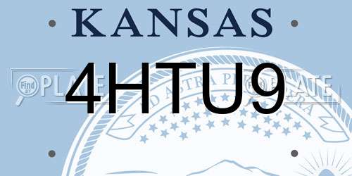 4HTU9 Kansas License Plate